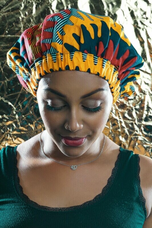 BONNET DE NUIT EN EN WAX ET SATIN