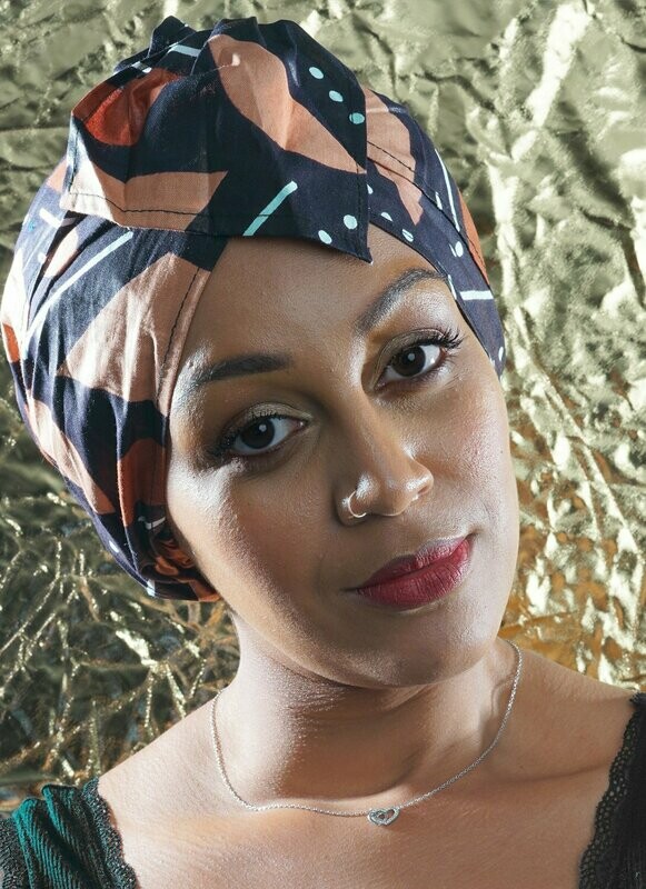 TURBAN EN WAX ET SATIN