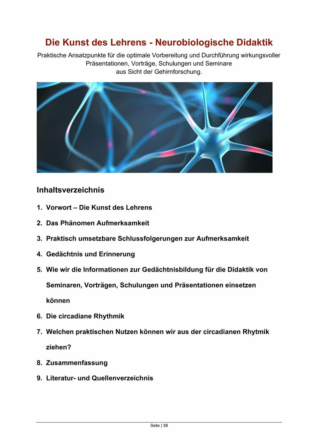 Die Kunst des Lehrens - Neurobiologische Didaktik (eBook - 32 Seiten)