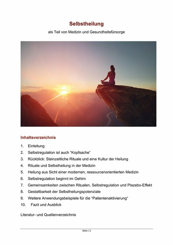 Selbstheilung als Teil von Medizin und Gesundheitsvorsorge (eBook - 15 Seiten)