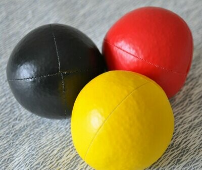 Jonglierball-Set L - Ballfarben: schwarz, rot, gelb mit Anleitung in Geschenkebox - VERSANDKOSTENFREI innerhalb Deutschlands