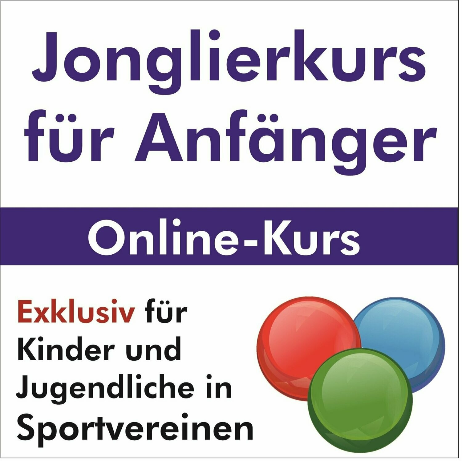 Online-Jonglierkurs exklusiv für Sportvereine - einmalig 39 € - max. 20 Tln.
