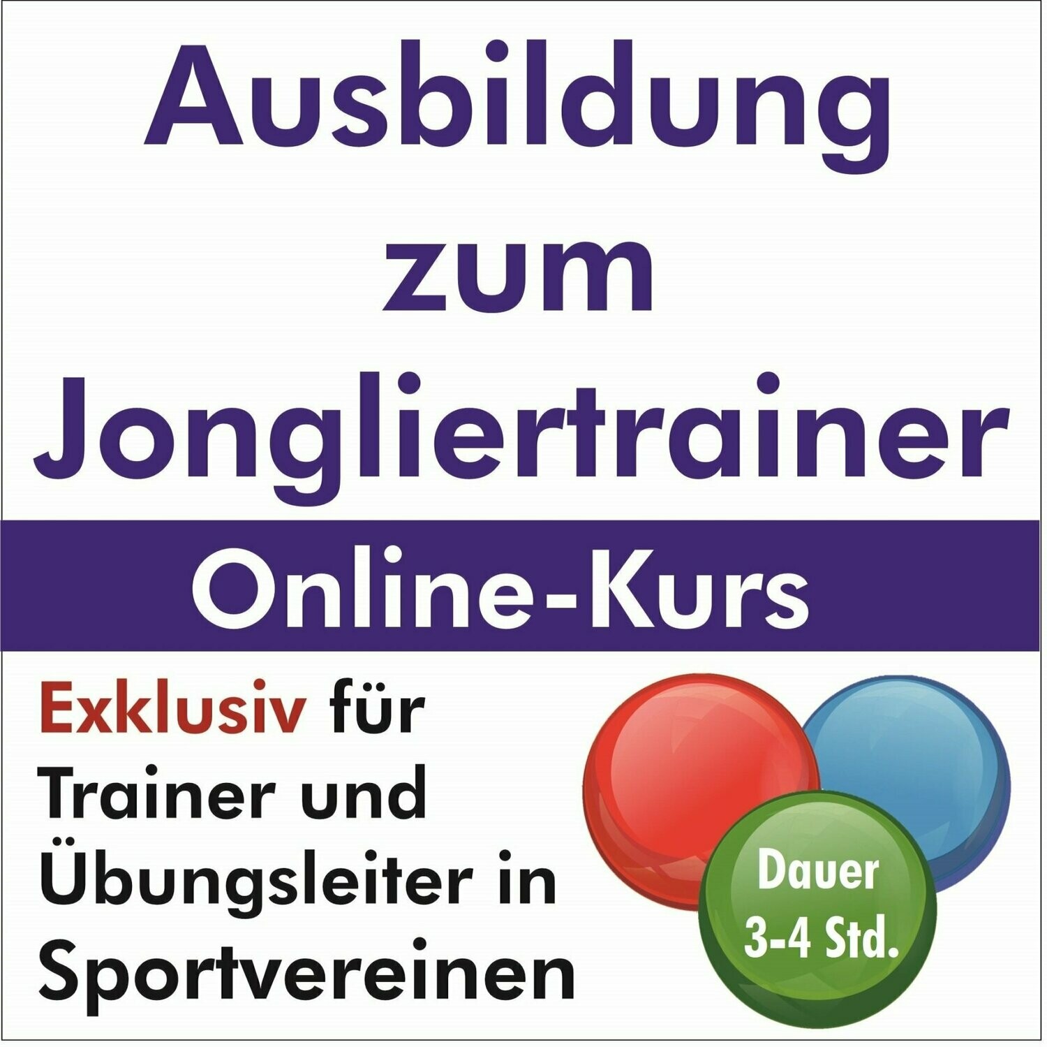 Ausbildung zum Jongliertrainer
exklusiv für Sportvereine / Übungsleiter >ONLINE-KURS<