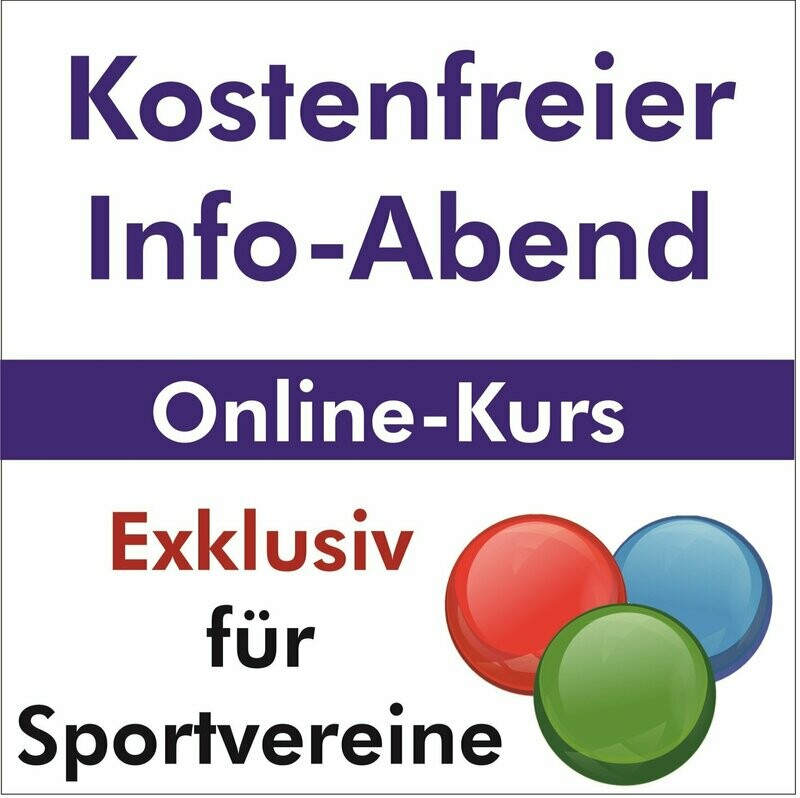 Kostenfreier Info-Abend für Trainer und Übungsleiter aus Sportvereinen