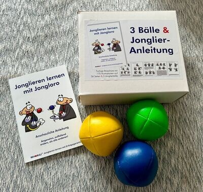 Jonglierball-Set L - mit Anleitung in Geschenkebox - VERSANDKOSTENFREI innerhalb Deutschlands