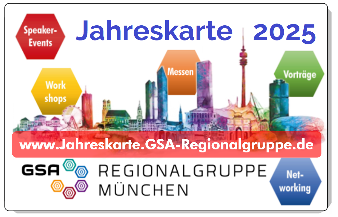 Jahreskarte der GSA-Regionalgruppe München
