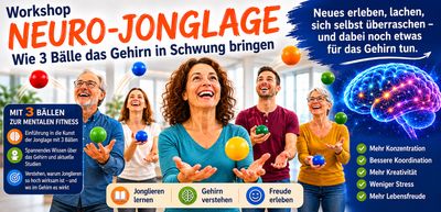 Workshop Neuro-Jonglage - Mit 3 Bällen zur mentalen Fitness Workshop Neuro-Jonglage - Mit 3 Bällen zur mentalen Fitness