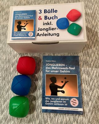 3  Bälle & Buch inkl. Jonglier-Anleitung