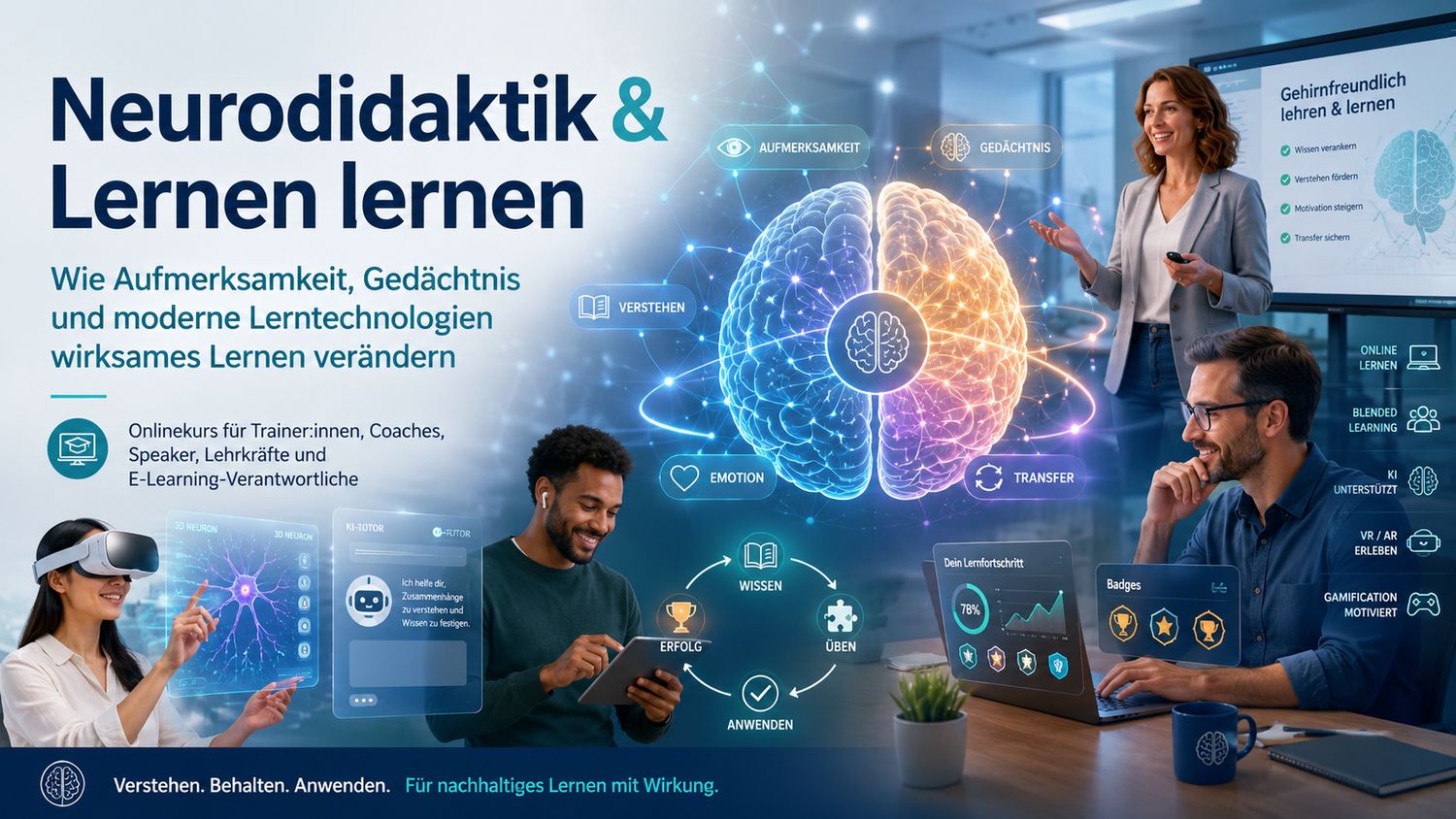 Online: Neurodidaktik & Lernen lernen für Trainer + Coaches Online: Neurodidaktik & Lernen lernen für Trainer + Coaches