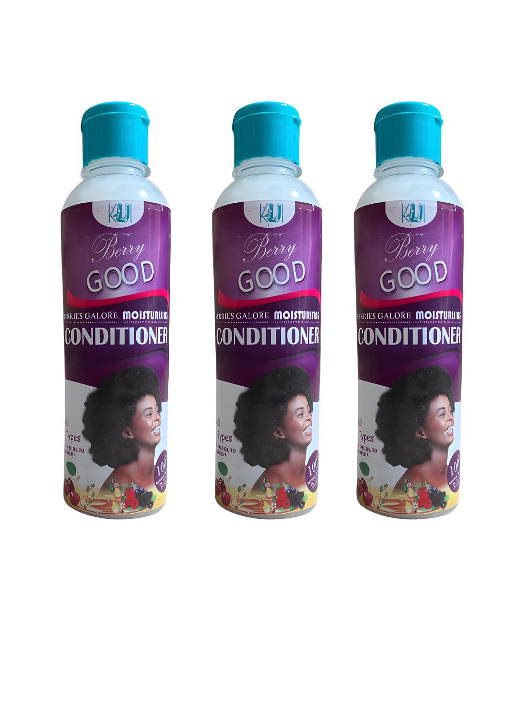 Kui® Berry Good 3-Pack Conditioner – Softening &amp; Detangling Formula (300ml x 3)