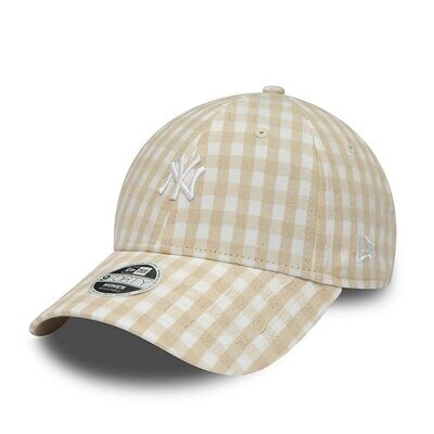 Casquette 9FORTY New York Yankees Gingham Crème