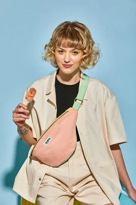 Sac banane SACHA Tricolore rose