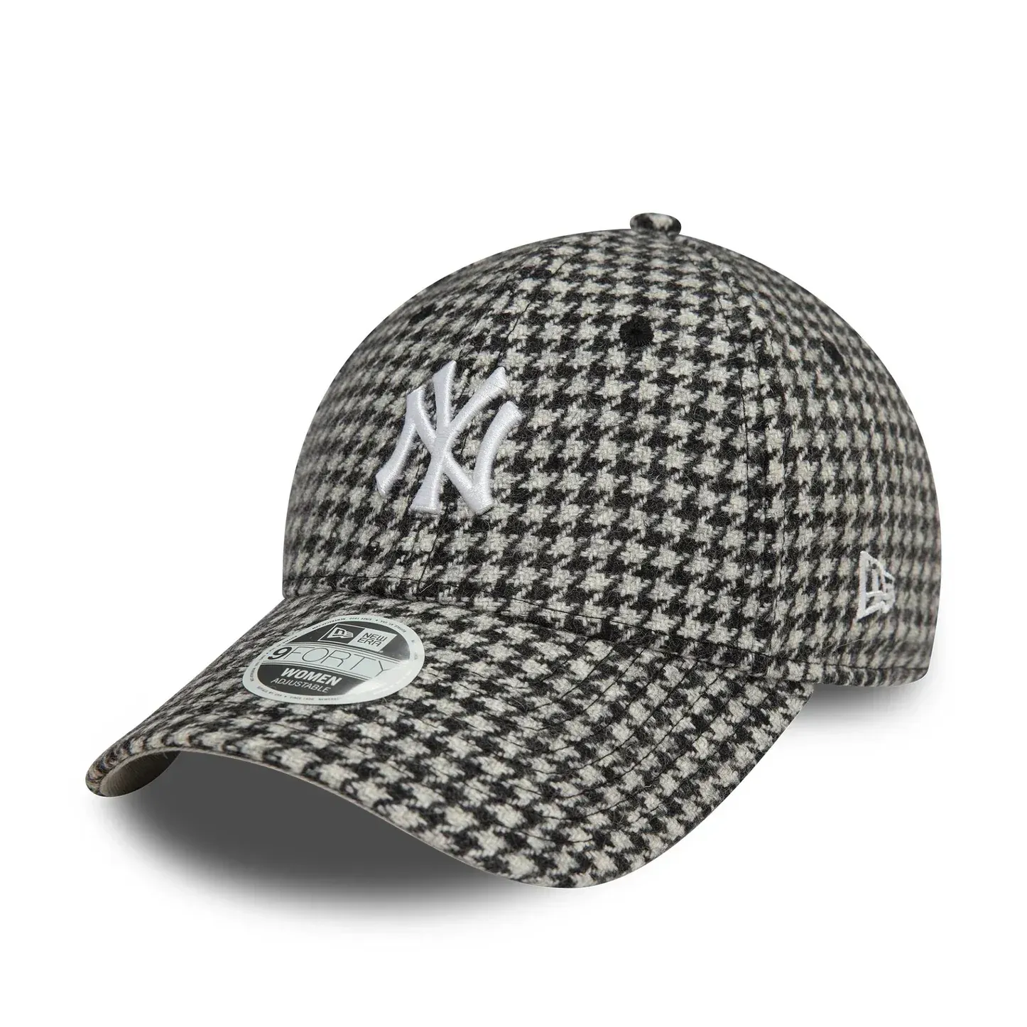 Casquette 9FORTY Adjustable New York Yankees Houndstooth Noir