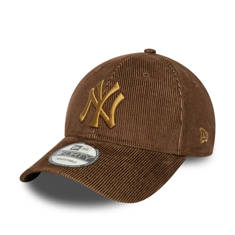 Casquette 9FORTY Adjustable New York Yankees Two Tone Cord Marron Foncé