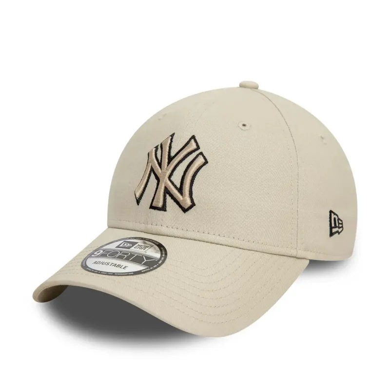 Casquette 9FORTY Adjustable New York Yankees Team Outline Crème