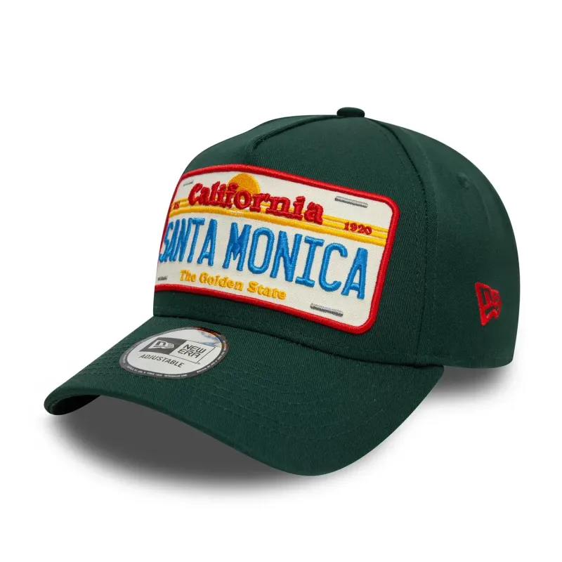 Casquette 9FORTY A-Frame New Era Santa Monica License Plate Vert Foncé