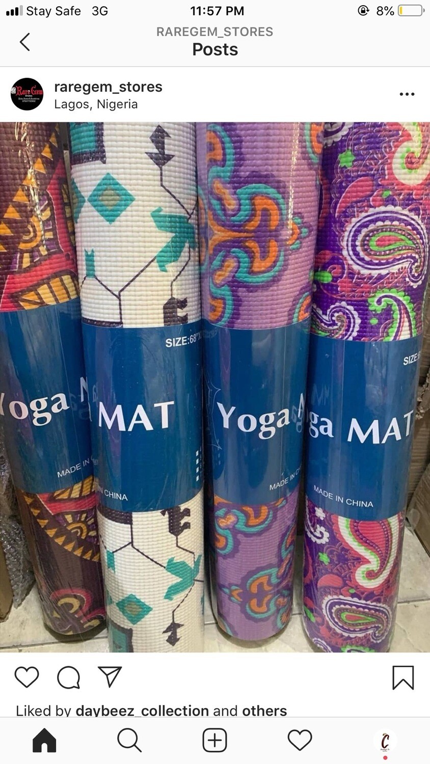 patterned yoga mat