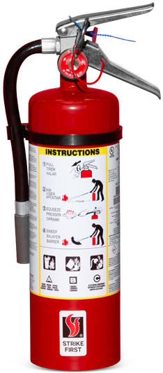 Strike First 5lb. ABC Fire Extinguisher 3A40BC rated with Wall Bracket