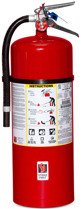 Strike First 20lb. ABC Fire Extinguisher 10A120BC rated With Wall Bracket