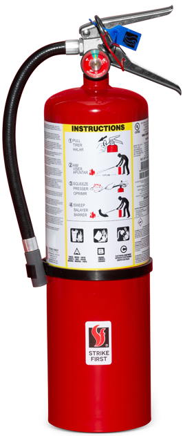 Strike First 10lb. ABC Fire Extinguisher 6A80BC rated with Wall Bracket