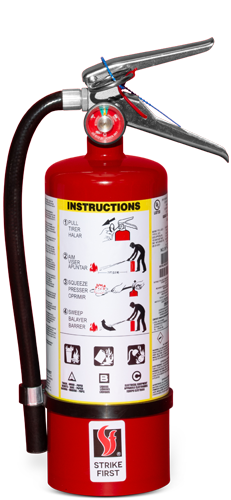 Strike First 5lb. ABC Fire Extinguisher 3A10BC rated with Wall Bracket