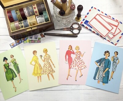 Vintage 1960's Fashion Postcards