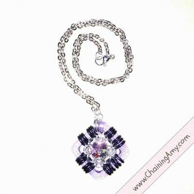 Violet Vitrail Diamond Pendant