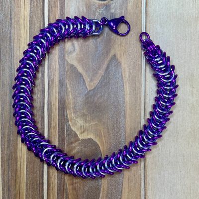 Box Chain Bracelet (Purple)