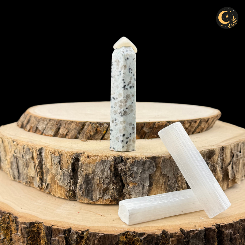 Kiwi Stone 6-Sided Crystal Tower Kiwi Stone 6-Sided Crystal Tower