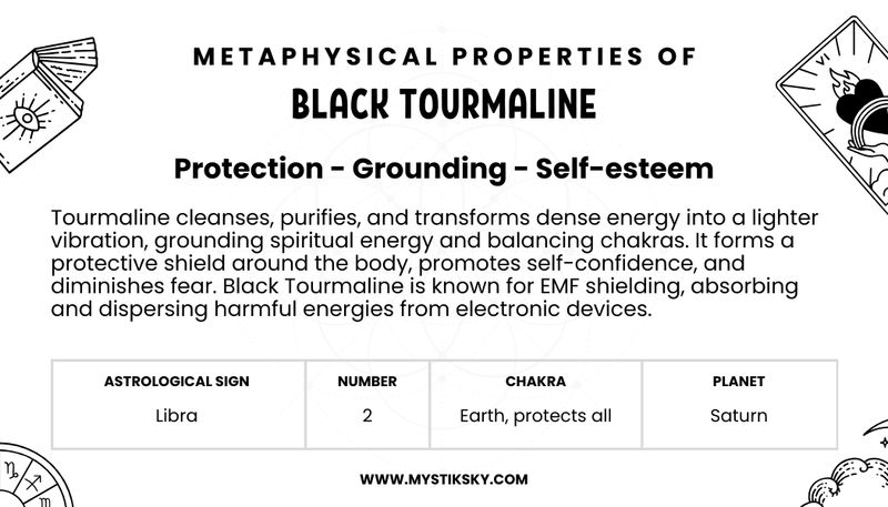 Black Tourmaline & Sardonyx Tumbled Stone Black Tourmaline & Sardonyx Tumbled Stone