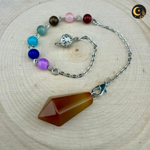 Carnelian Agate Chakra Pendulum Carnelian Agate Chakra Pendulum