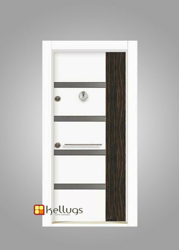 White and brown Laminant Door