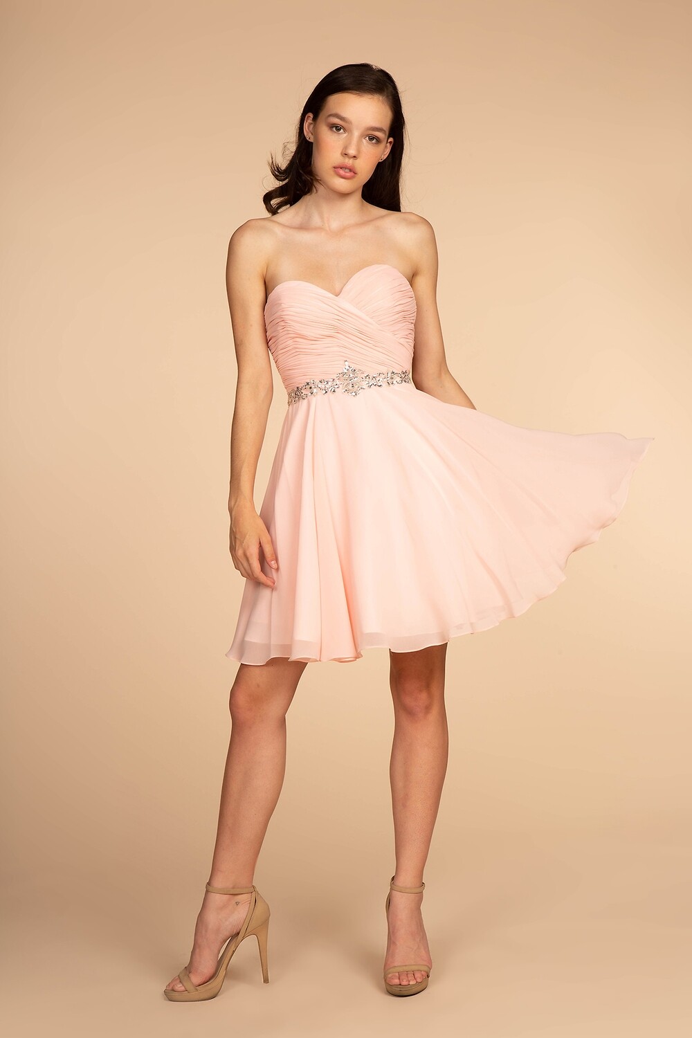 Sweetheart Chiffon Short Dress