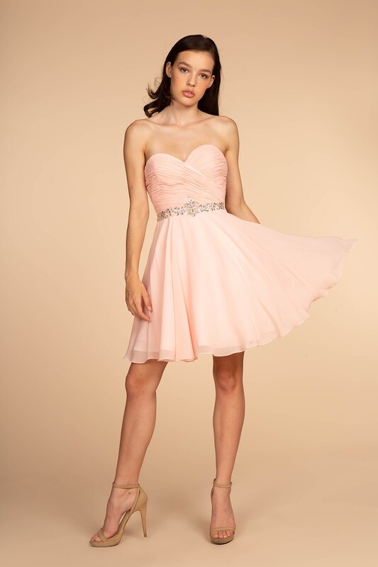 Sweetheart Chiffon Short Dress