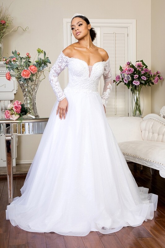 Sheer Sleeve Wedding Dress