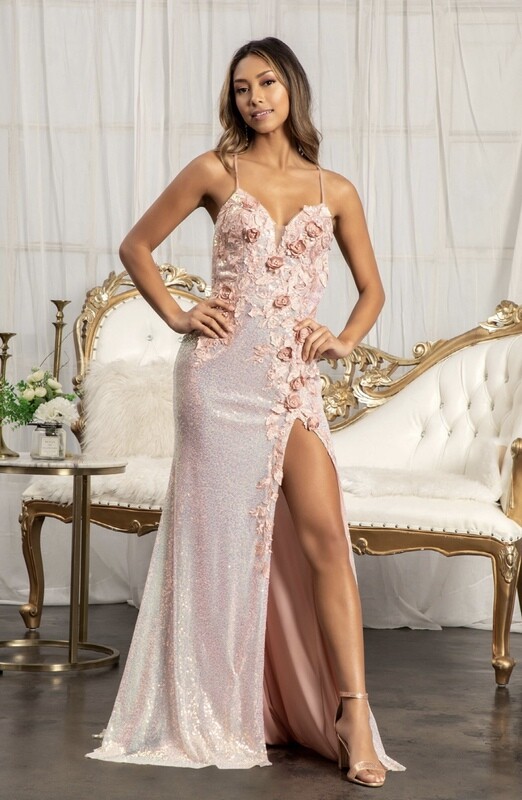 Full Iridescent Sequin Formal