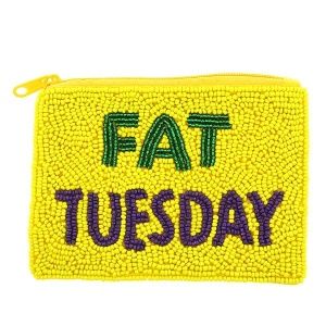 Mardi Gras Fat Tuesday Coin Purse