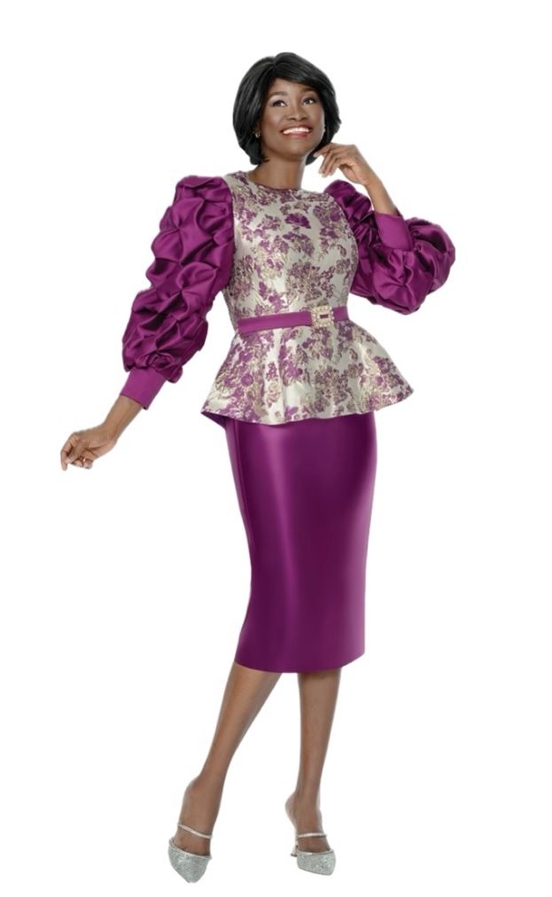 2 PC Brocade Skirt Suit