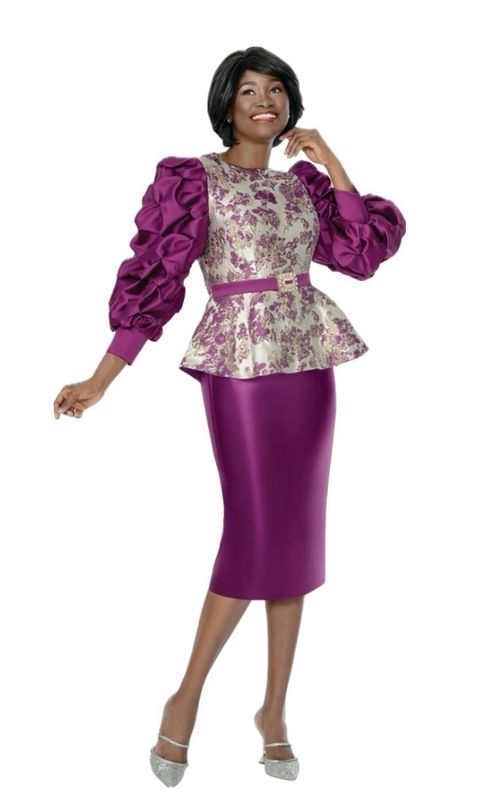 2 PC Brocade Skirt Suit