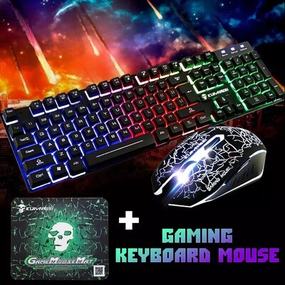 Led gaming keyboard and mouse