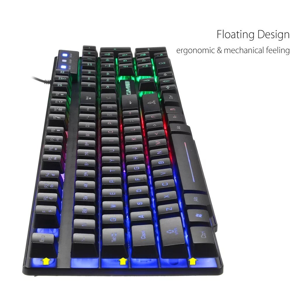 Led gaming keyboard and mouse