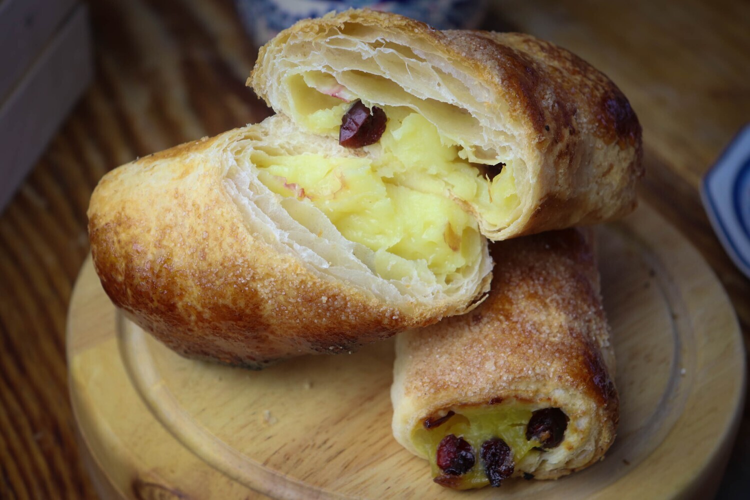 Rollos de crema con arándano Rollos de crema con arándano