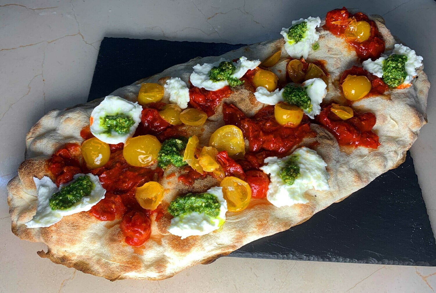 Cherry tomatoes, bufala &amp; pesto