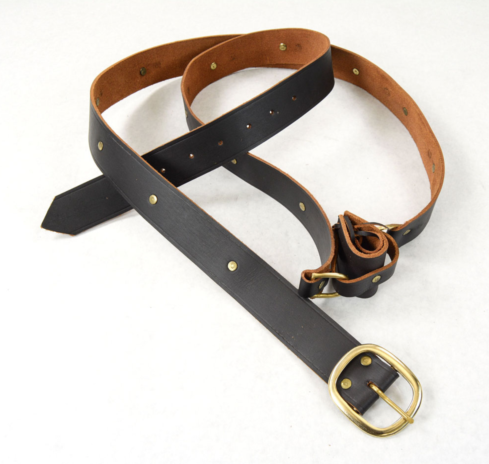 Brown Leather Double Wrap Sword Belt Purchase Reproduction Veteran Arms from Muzzleloading Era