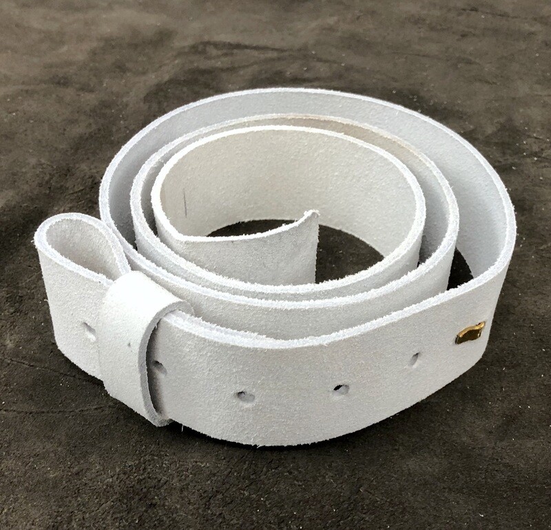 White Buff Leather Two Piece Belt / NCO Belt display picture 2