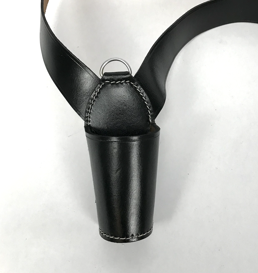 backpack flag holder leather Tough-1 Dark Oil making it a go Backpack Flags | Lollipop Signs