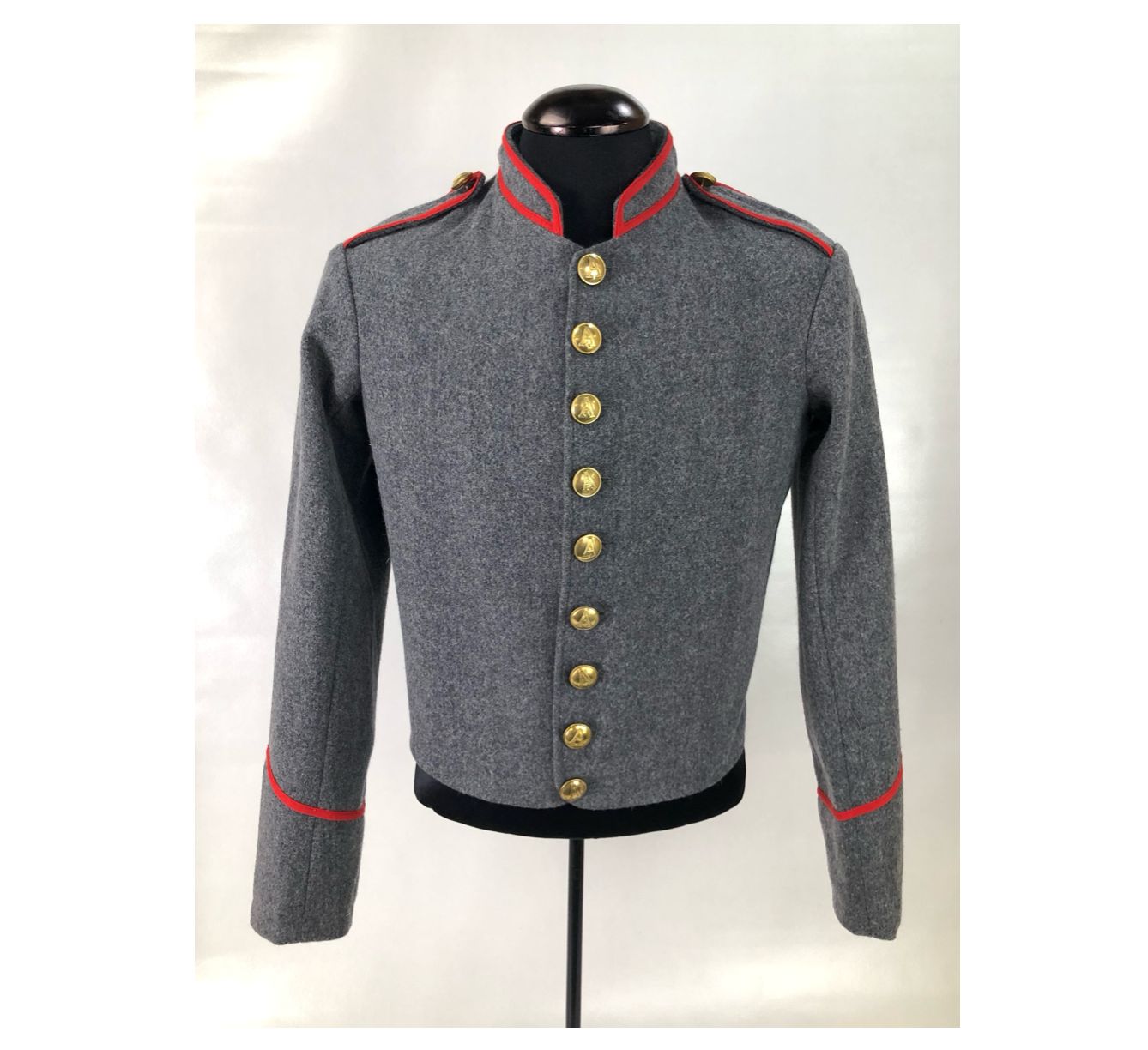 Confederate Richmond Depot Type 1 Jacket of Silver Grey with Red Trim