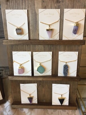 Necklace - Druzy stone (middle right)