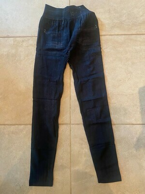 Leggings - Not Lined Black/Blue (One Size) Leggings - Not Lined Black/Blue (One Size)