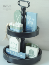 Cottage Lake Tiered Tray Decor Kit Cottage Lake Tiered Tray Decor Kit